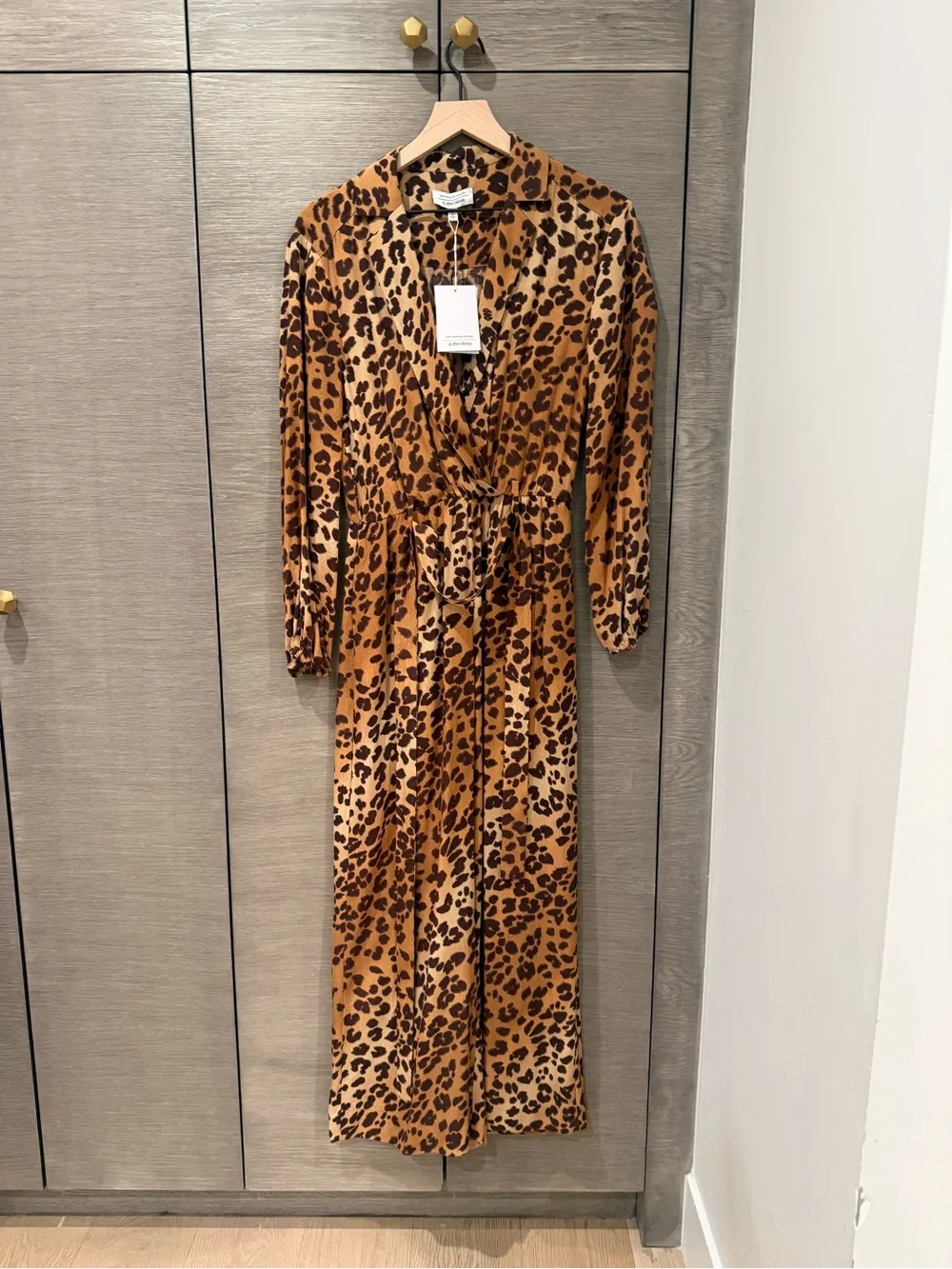 & Other Stories Leopard Print Wrap Jumpsuit in Brown - Picture 4 of 6